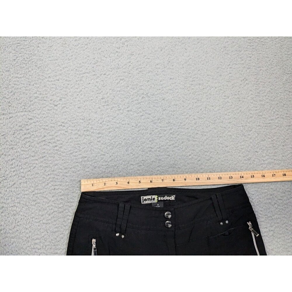 Jamie Sadock Pants Womens 4 Golf Capri Cropped Nylon Rayon Stretch Black - Picture 10 of 16